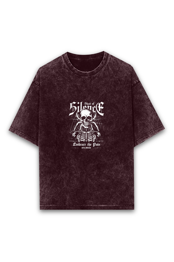 Skull Pain - Acid Washed Oversize T-Shirt