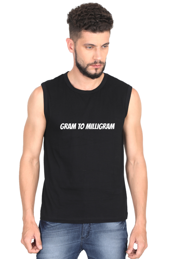 GYM- Male round neck sleeveless T-shirt