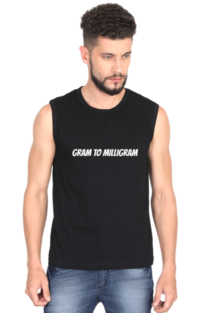 GYM- Male round neck sleeveless T-shirt